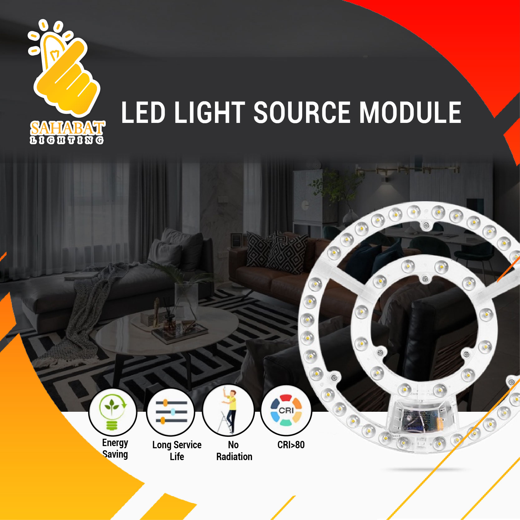 36W/48W/72W Round 3 Colors LED Module Light Magenetic Ceiling Light ...