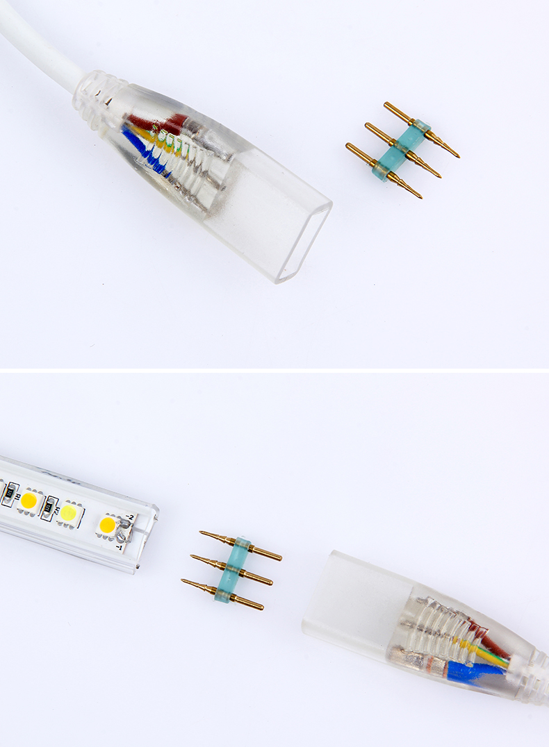 3 Pin Distance 11mm Pin Connector For RGB Running LED Strip Light Pin ...