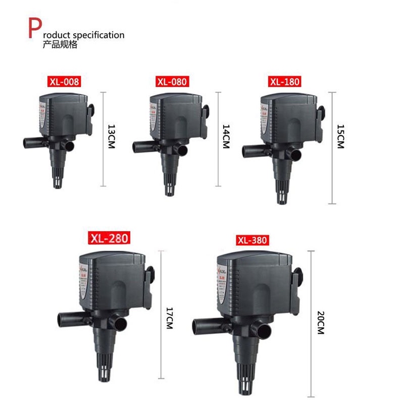 XiLong 3 in 1 Multi-Function Submersible Aquarium Water Pump ready ...