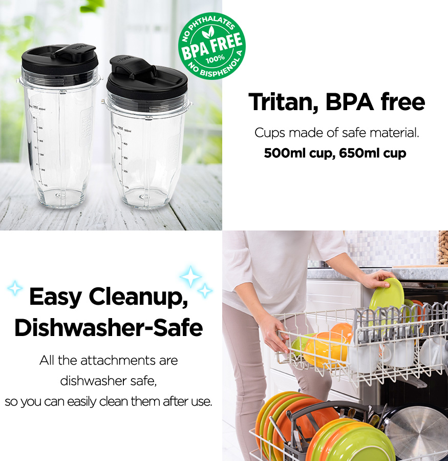 Ninja Personal Blenderpro Extractor Blades2 On The Go Cups500ml And 600mlbpa Freerecipe Book 1443