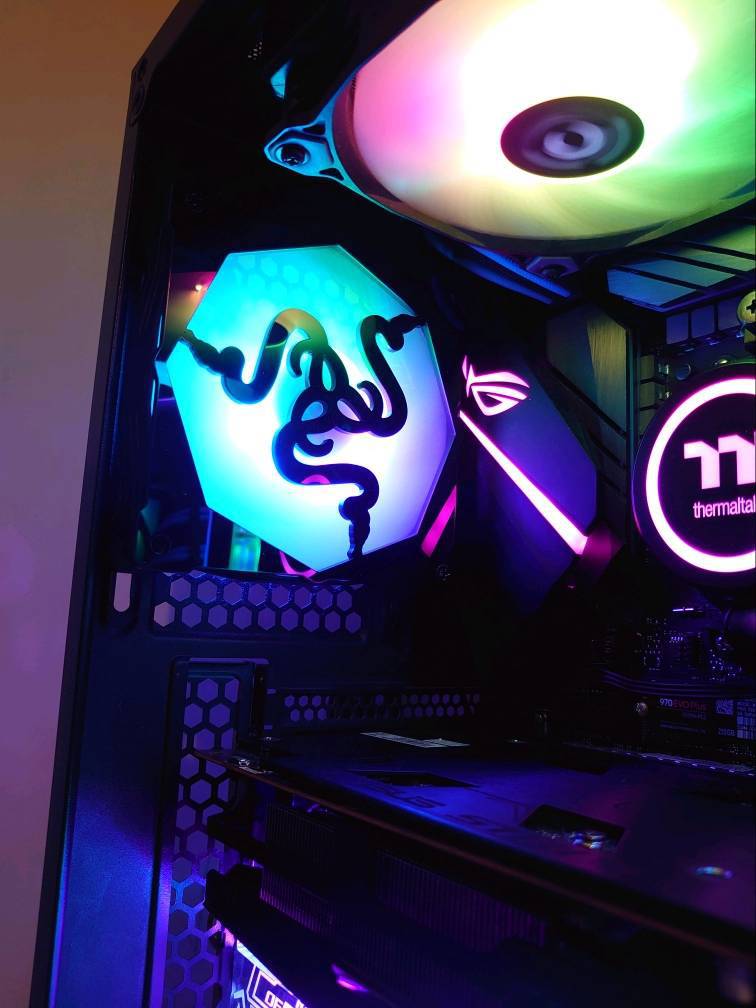 Computer Case Acrylic Fan Cover 12CM Chasis Filter Cover Asus Rog Tuf ...
