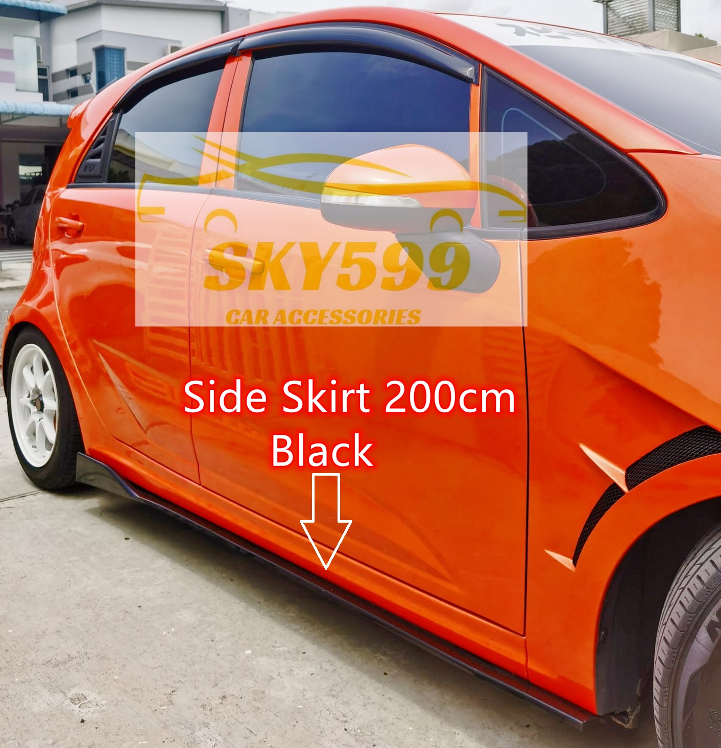 Proton IRIZ Front Bumper Diffuser Lip Wrap Angle Splitters Black