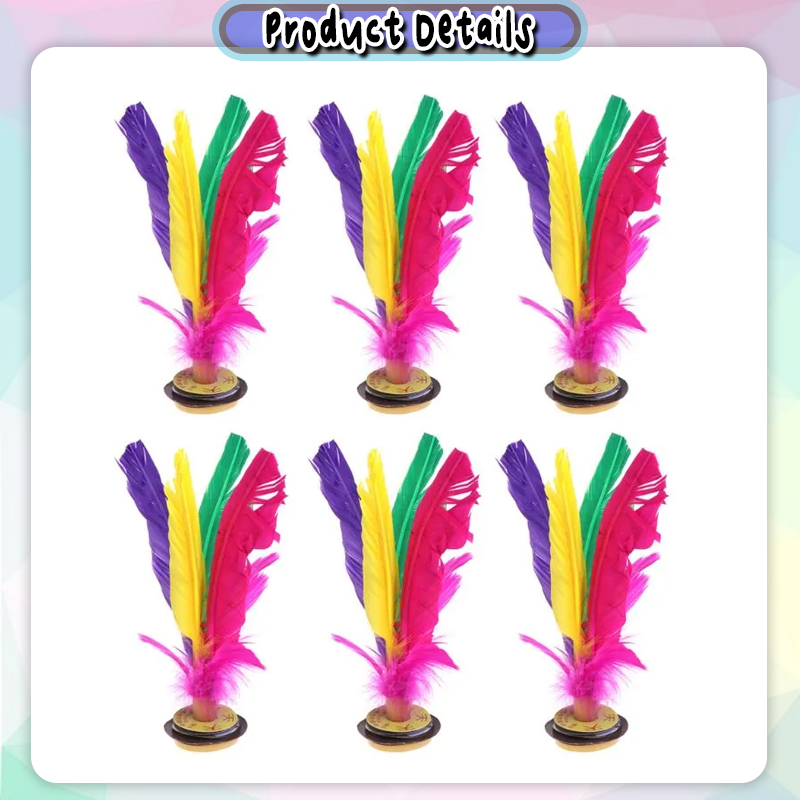 [Little B House] Colorful Feathers Foot Kick Shuttlecock Traditional ...