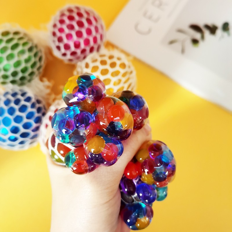 Toy🪅 Squishy Net Fruity Ball Squeeze Relax Stress Release Fun Toy Vent ...