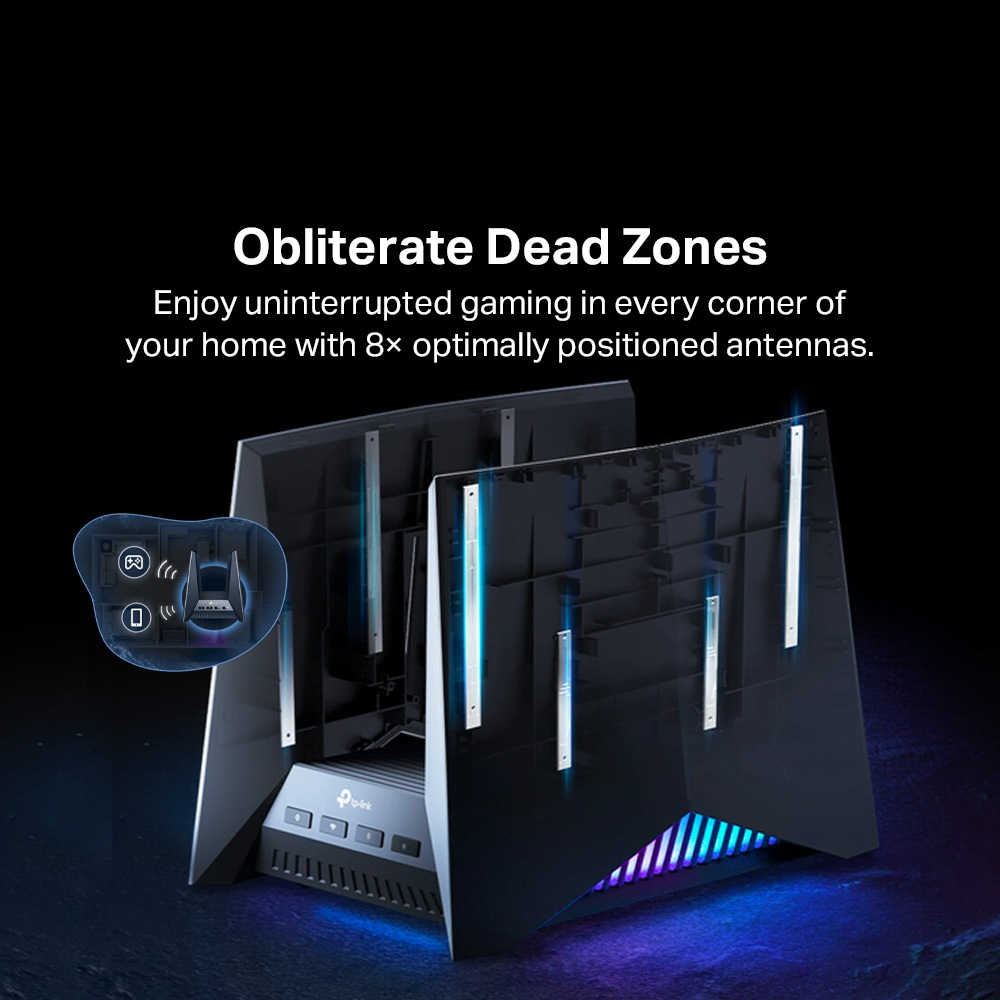 TP-Link Archer GE800 Wi-Fi 7 Gaming Router BE19000 With Tri-Band 2x 10G ...
