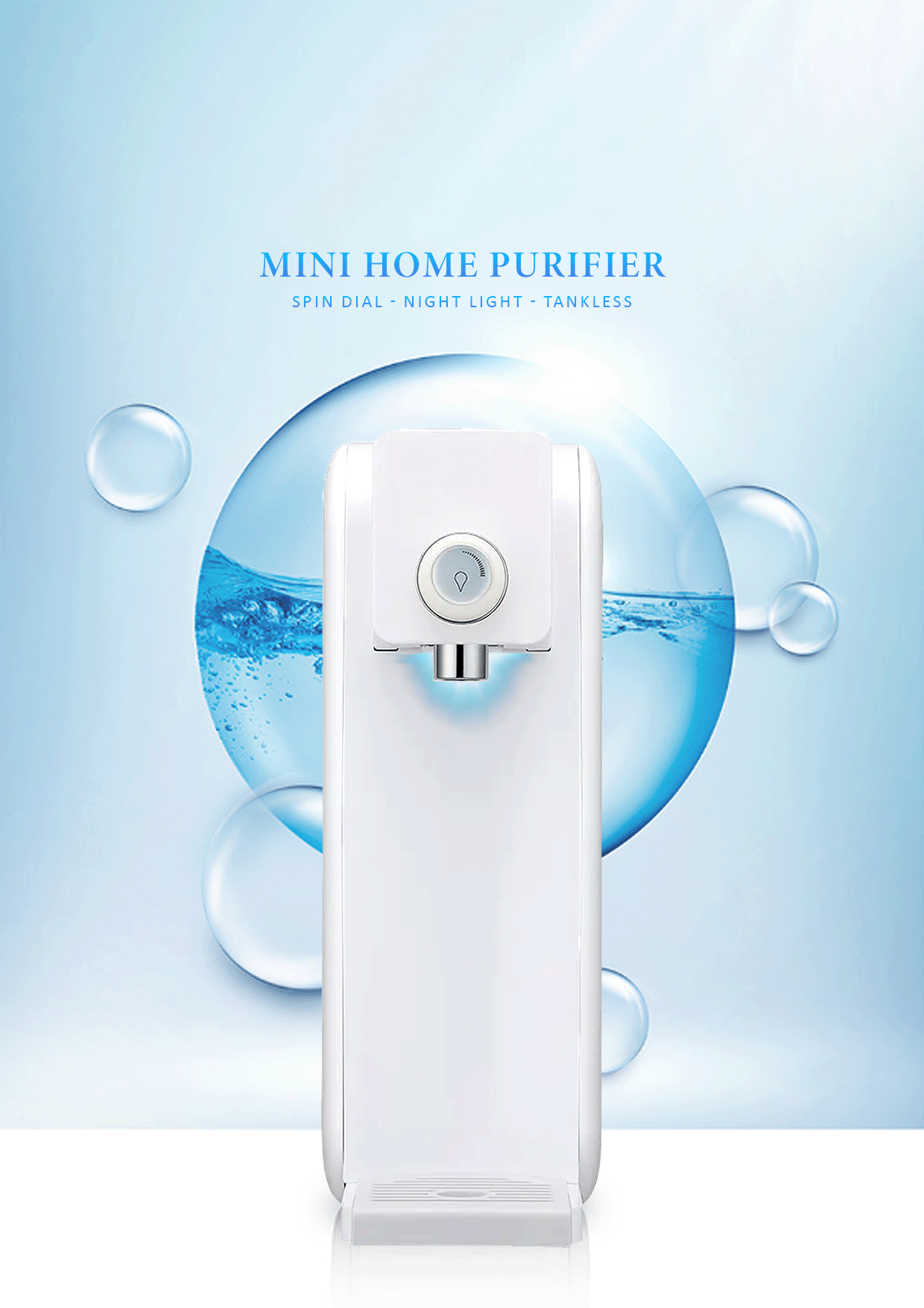 𝐈-𝐓𝐄𝐂𝐇 Alkaline Tankless Water Purifier Mini - 3 Stages Alkaline Filter ...