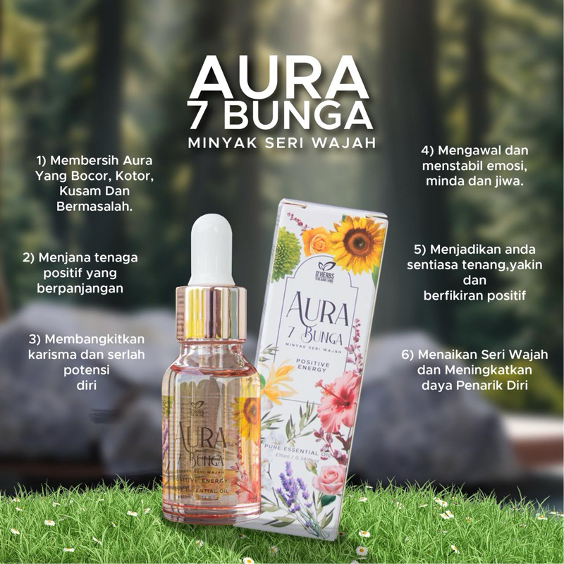 DHERBS MINYAK SERI WAJAH AURA 7 BUNGA | Shopee Malaysia