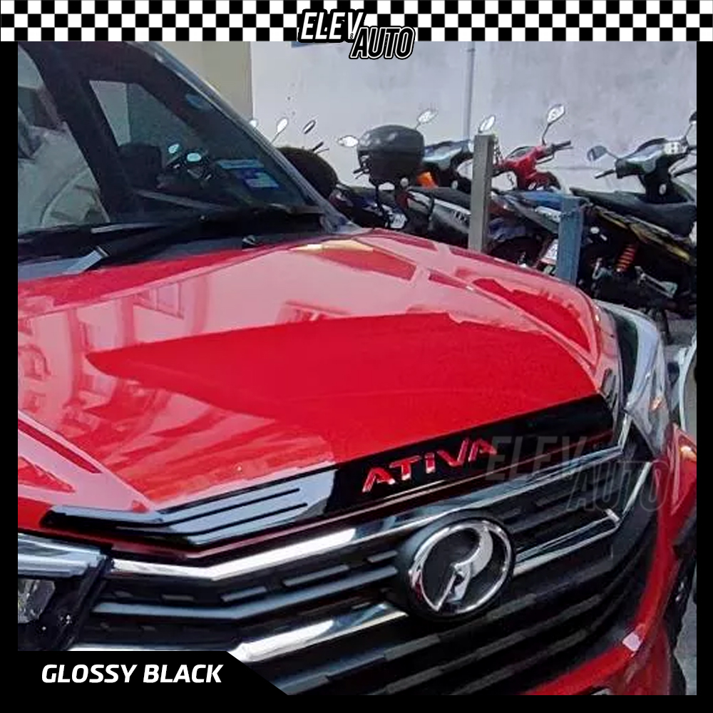 Perodua Ativa CARBON CHROME BLACK Front Bonnet Guard Protection With ...