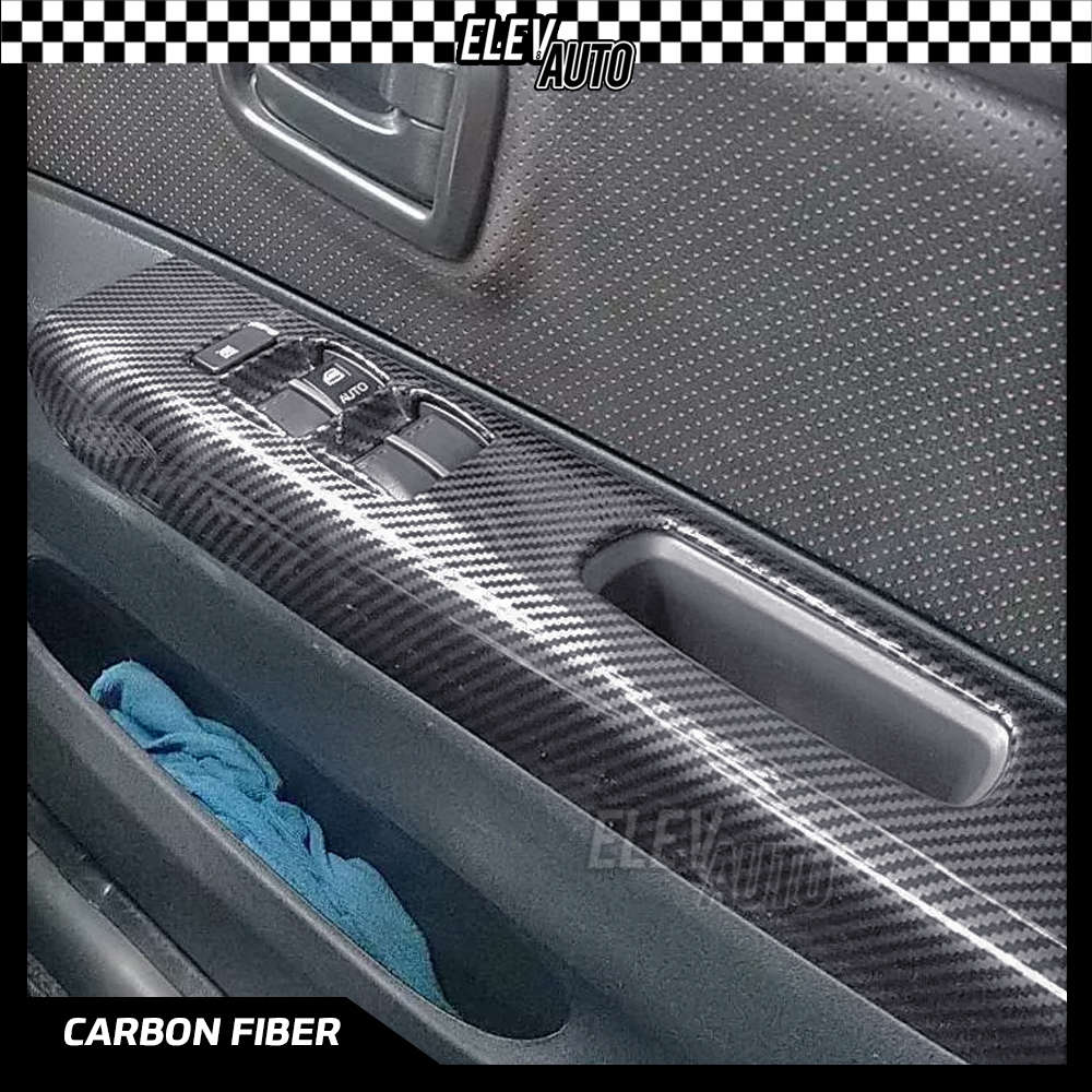 Perodua Myvi 2005-2011 Window Switch Panel Trim Carbon Fiber Black ...