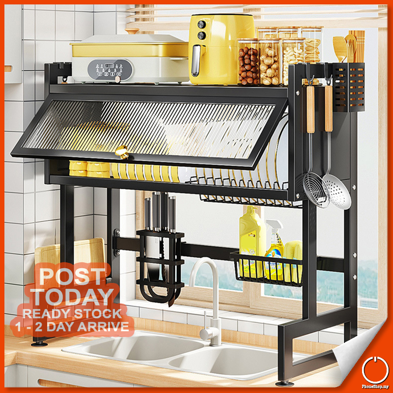 𝐐𝐔𝐈𝐂𝐊 𝐑𝐄𝐓𝐑𝐈𝐄𝐕𝐀𝐋 Anti Slip Kitchen Sink Rack Dish Drainer Racks ...