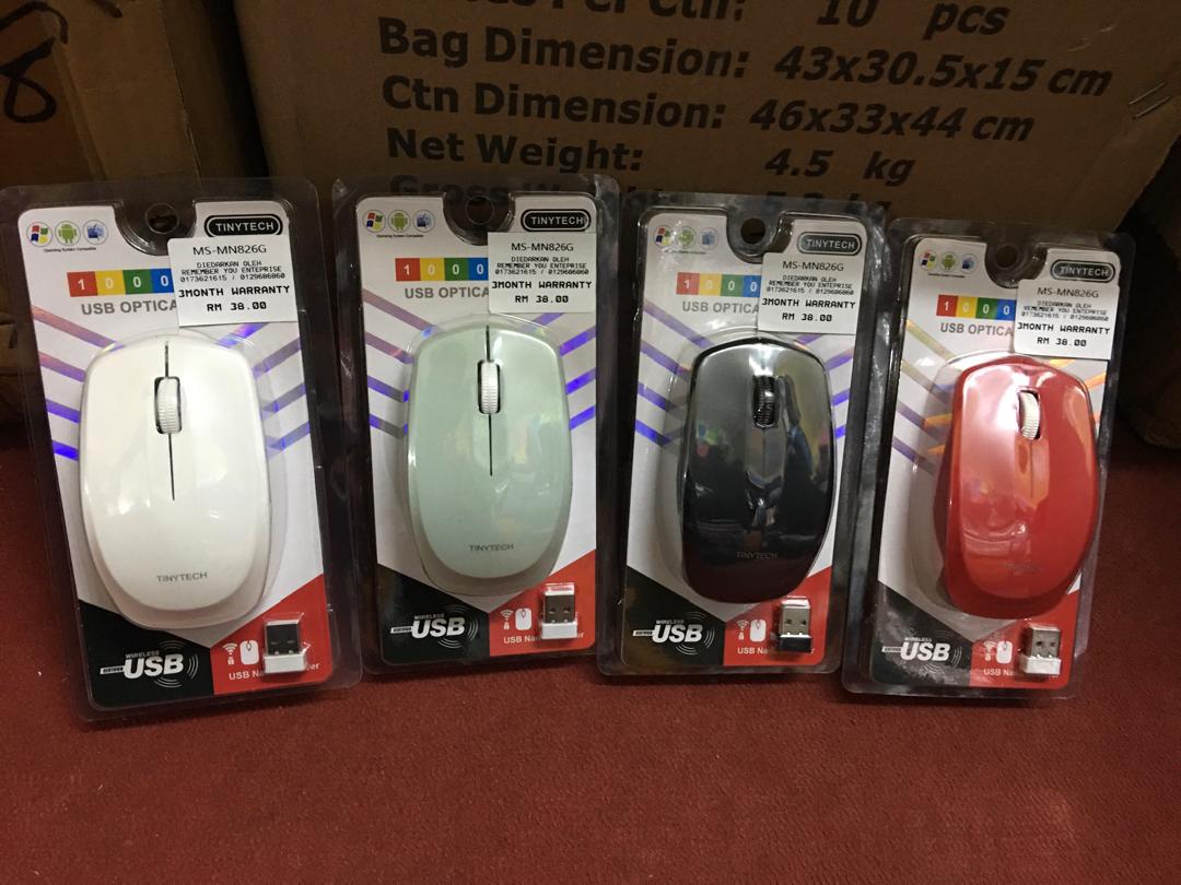 TINYTECH 2.4G USB WIRELESS MOUSE MS-MN826G | Shopee Malaysia