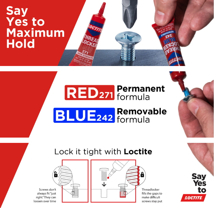 Loctite Threadlocker Blue 242, Vinyl, Fabric and Plastic Repair Epoxy