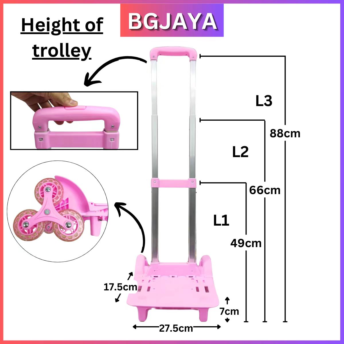 42cm 3 in 1 3D Cartoon School Backpack Kids Waterproof Bagpack Trolley ...