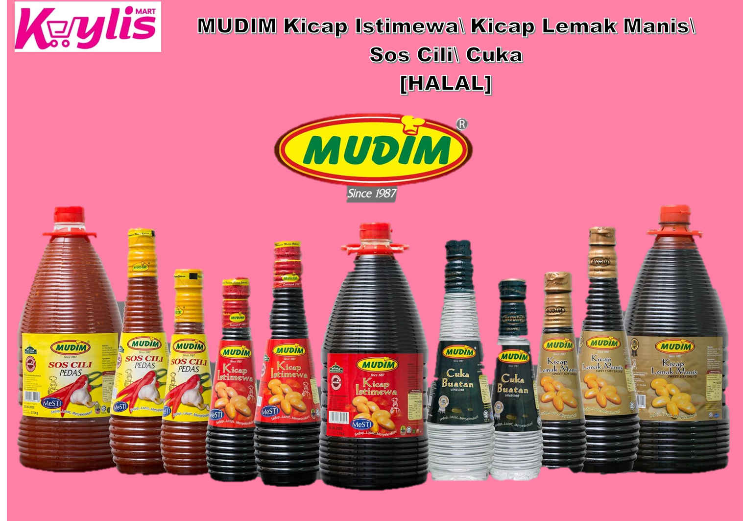 MUDIM Kicap Istimewa\Kicap Lemak Manis\Sos Cili\Cuka | Special Soy ...
