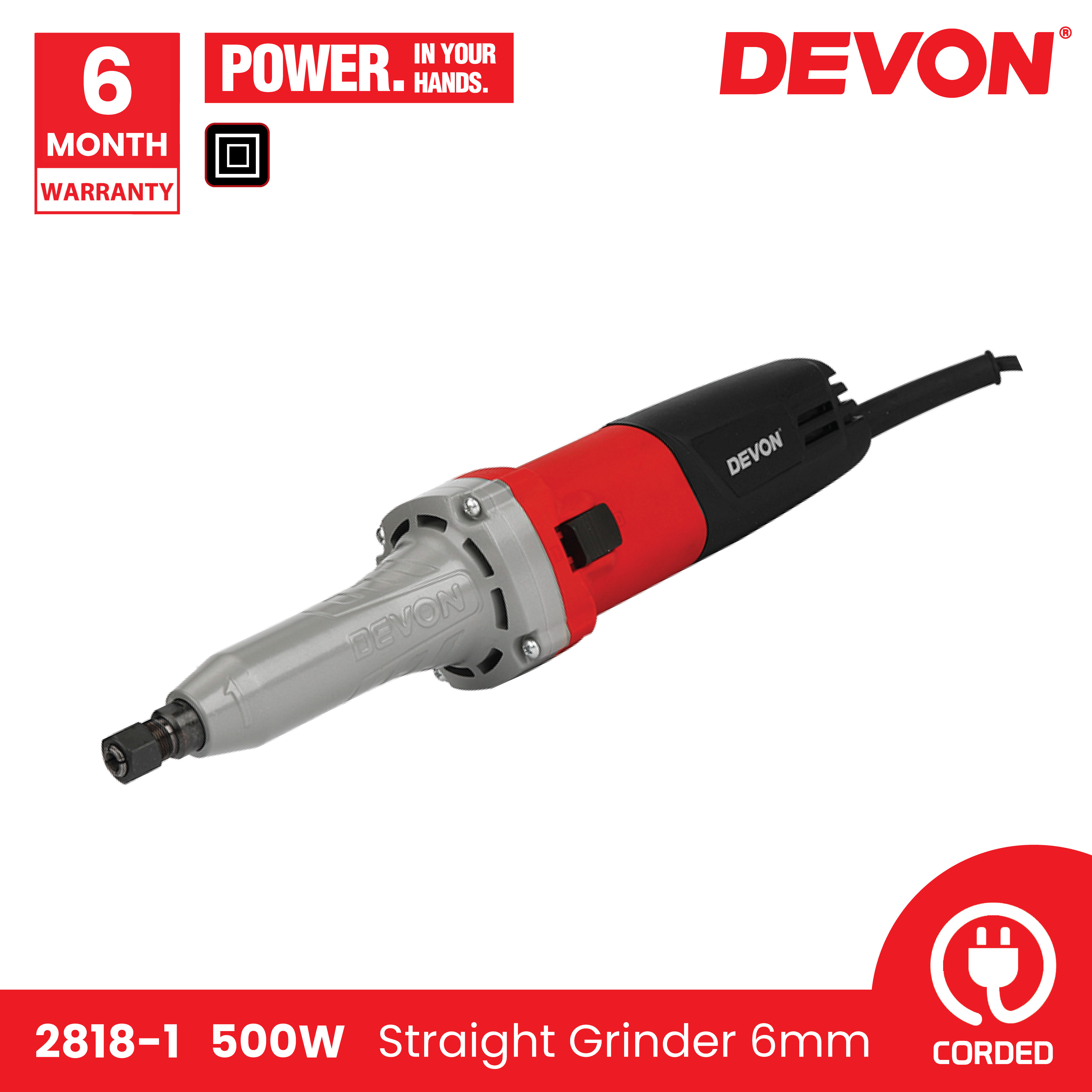 DEVON 2818-1 Straight Grinder 6mm | Shopee Malaysia