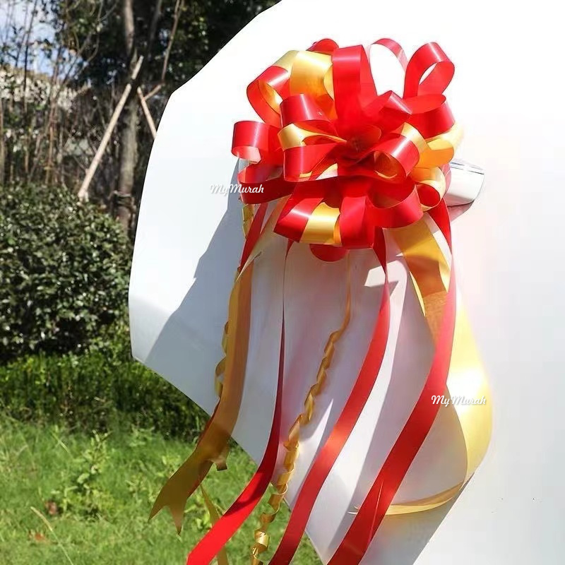 (5PCS) 150CMX5.5CM CLASSIC PULL Ribbon Reben Riben Gift Organza Flower ...