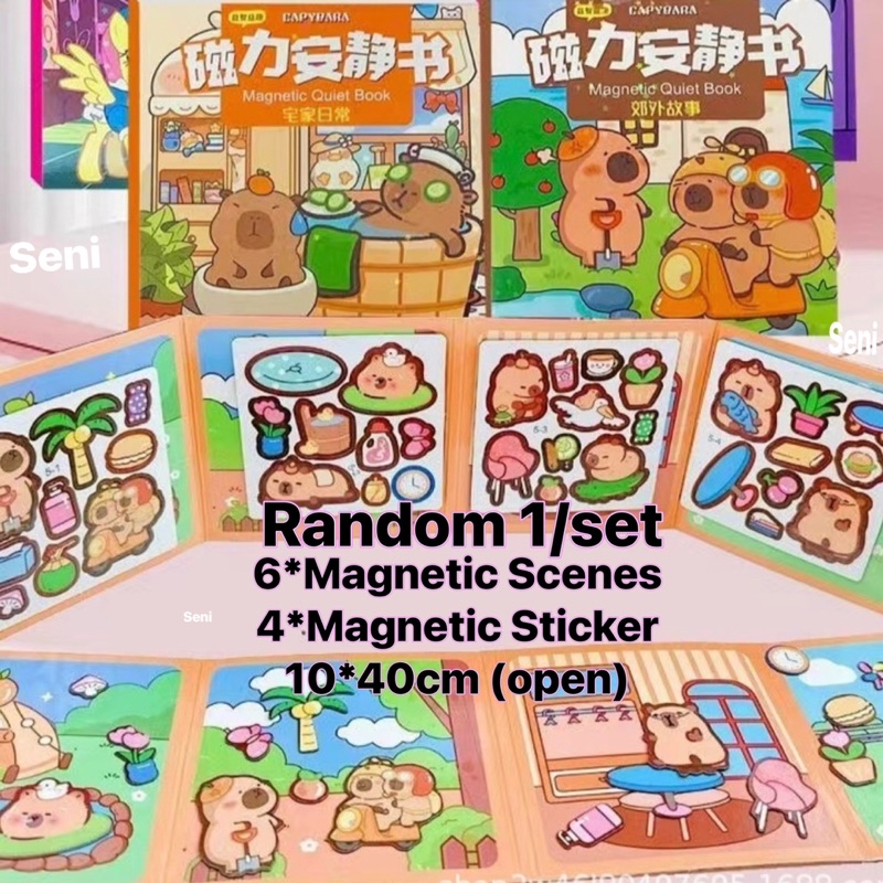 Magnetic Quite Book Sanrio (SNT)Free Cut Sticker Kuromi Paste Diy Kids ...