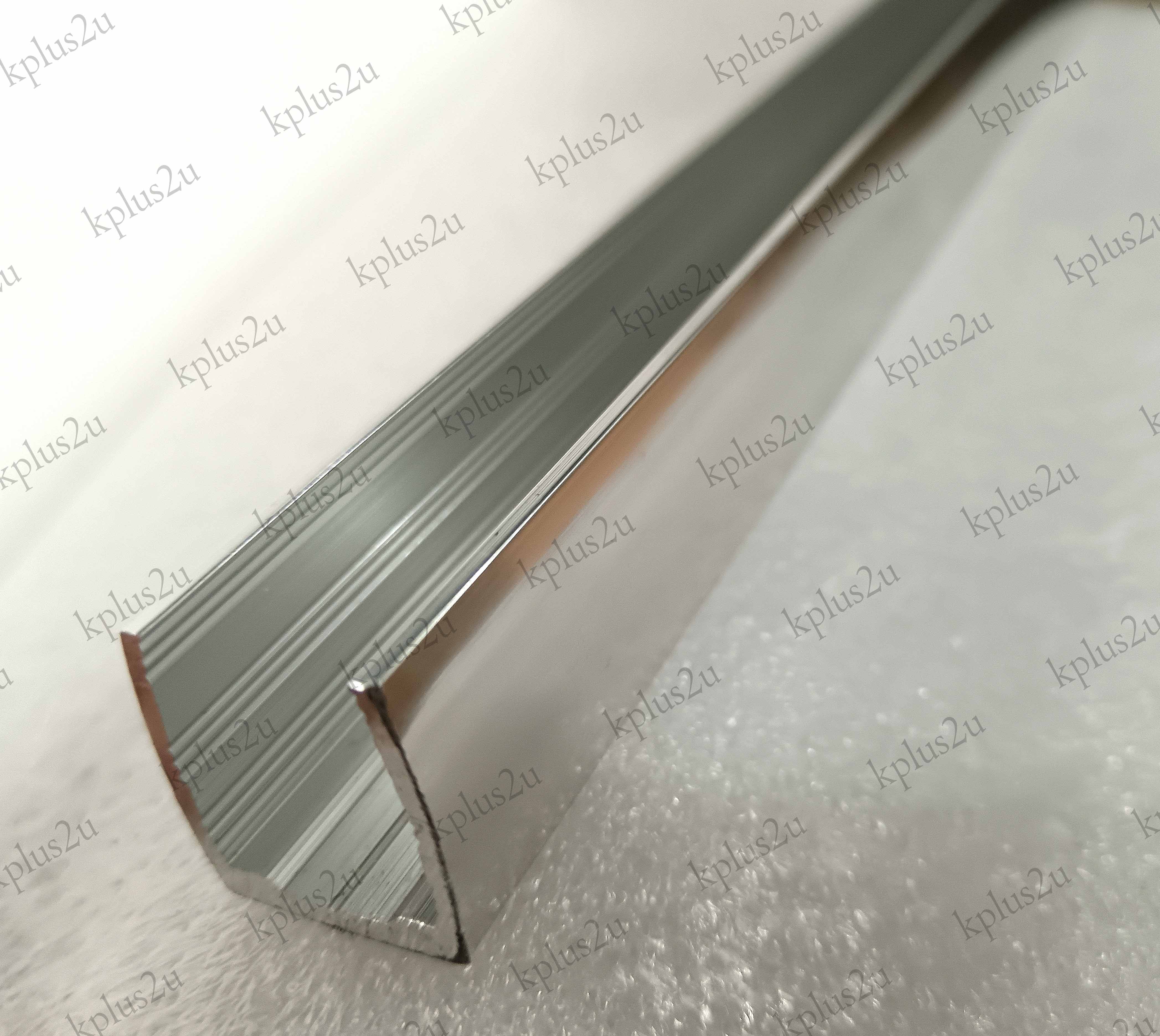 Aluminum U Channel Chrome 1500mm length U Bracket Kilat Muka 镀亮铝材铝合金U槽