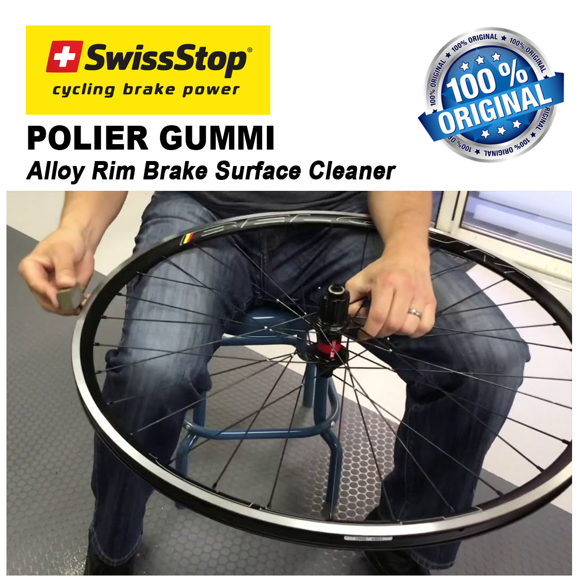 SWISS STOP Polier Gummi Alloy Wheel Brake Surface Cleaner Restore Rim ...