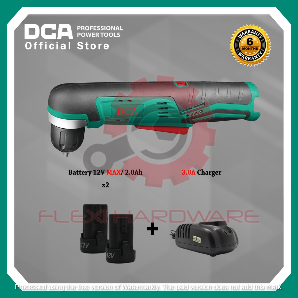 DCA Cordless Brushless Angle Driver Drill Angle Drill (12V Max) ADJZ14 ...