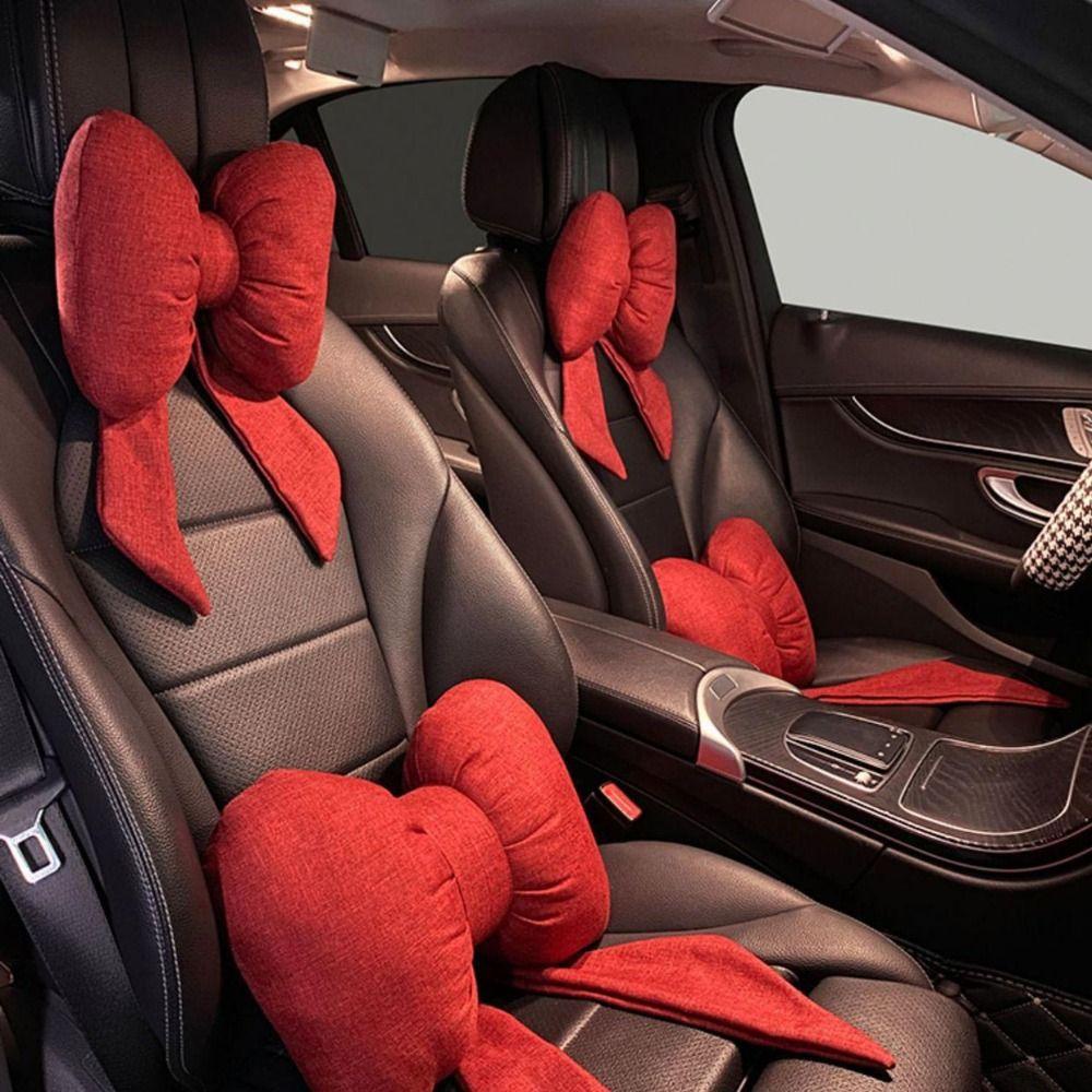 Ribbon Car Neck Rest Cushion Headrest Pillow Car Pillow Car Neck Pillow ...