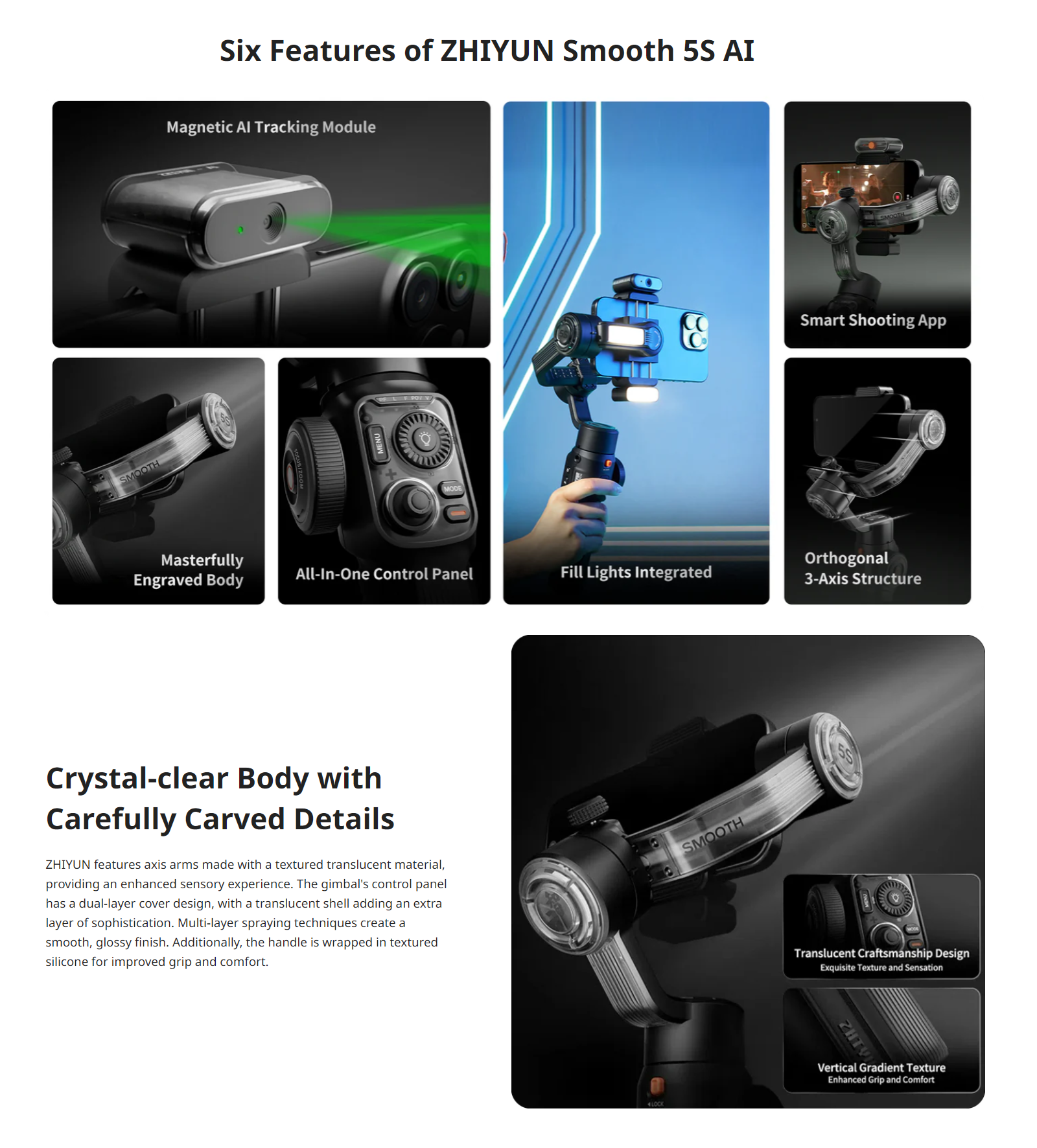 thumbnail image 2 of ZHIYUN EX1F02 Magnetic Fill Light For Smooth 5 Handheld Gimbal Stabilizer 2 of 5