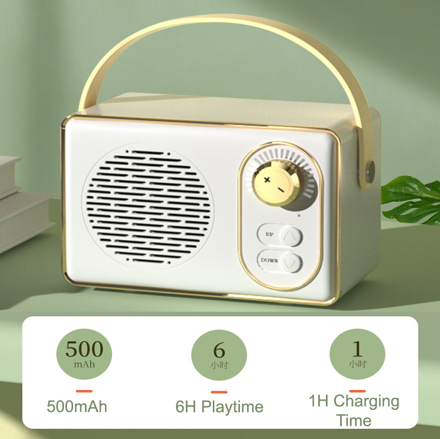 Classis Radio Portable Bluetooth 5.0 Cute Mini Speaker Outdoor Long ...