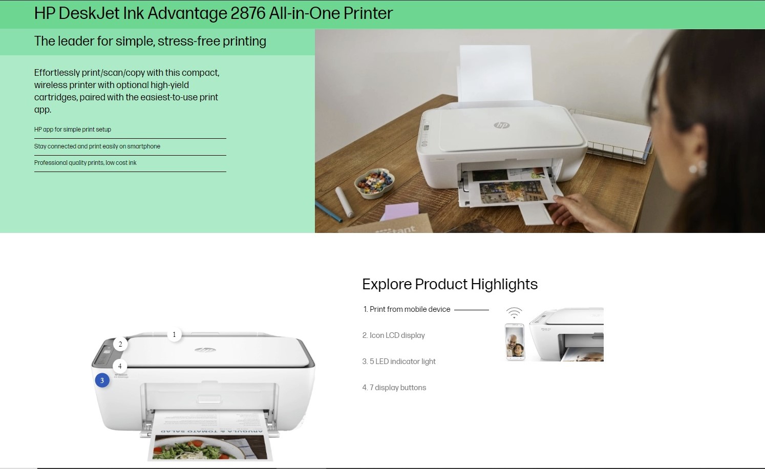 HP DeskJet Ink Advantage 2875 All-in-One Printer | Shopee Malaysia