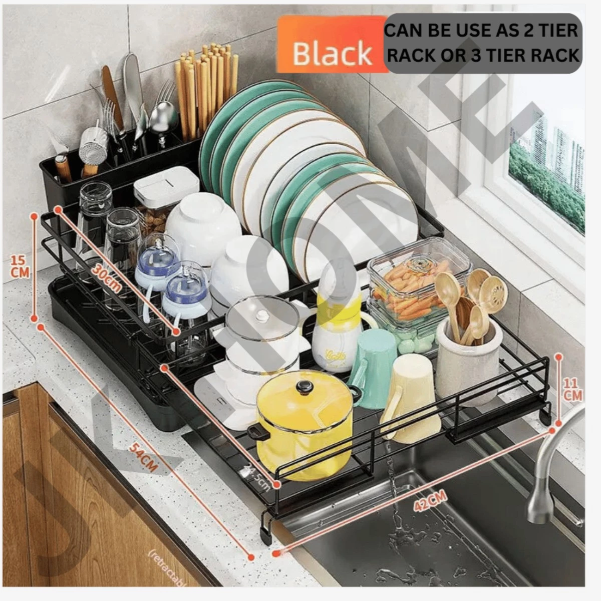 JK HOME Japanese Style Minimalist 1 Tier Dish Rack Drainer Nordic ...