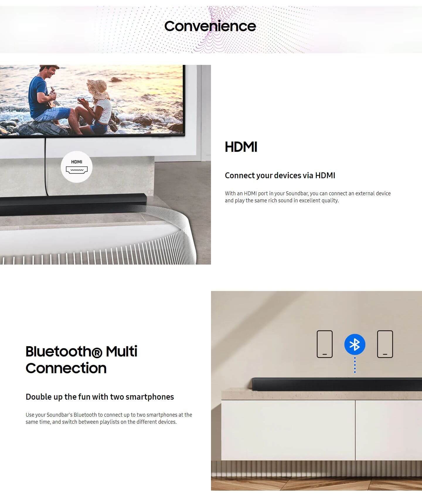 Samsung HWB650D/XM Soundbar 3.1CH BSeries Dolby Audio With Sub Woofer