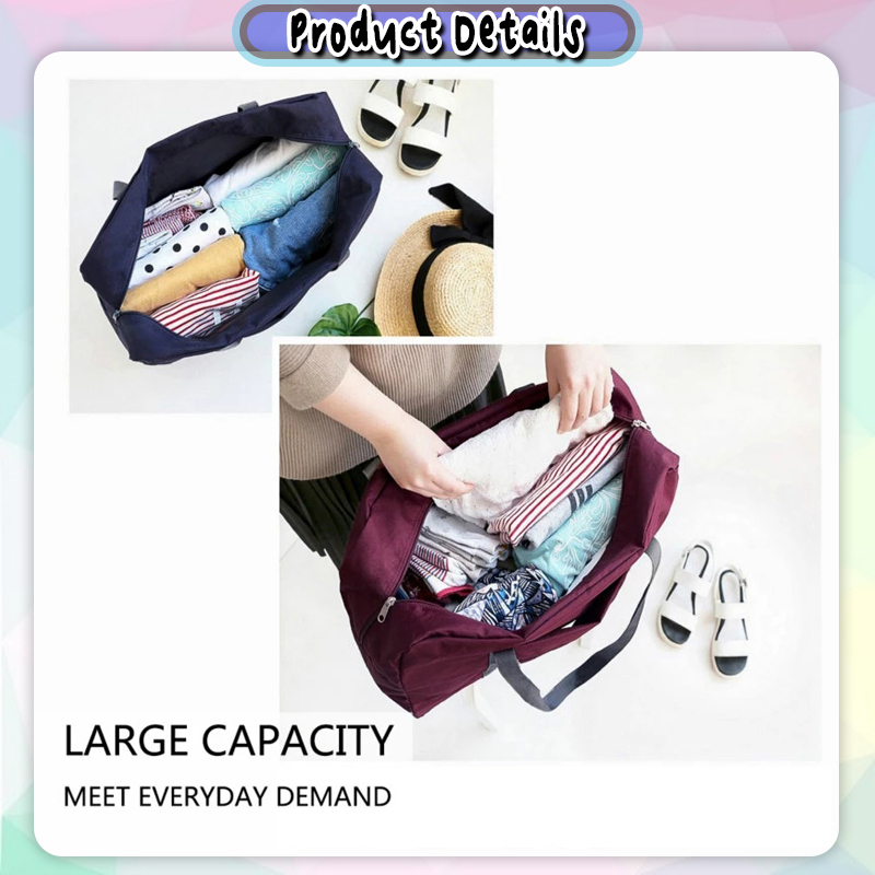 [Little B House] Large Foldable Travel Bag Extendable Duffel Bag