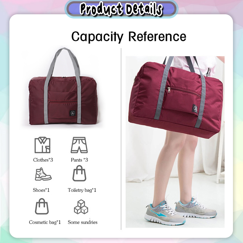 [Little B House] Large Foldable Travel Bag Extendable Duffel Bag