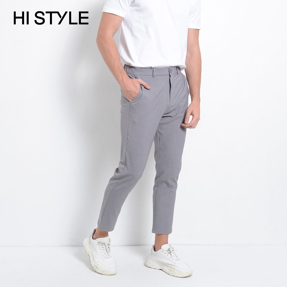 HI STYLE Men Long Slack Pants - Grey - HSG310040 / Seluar Panjang ...