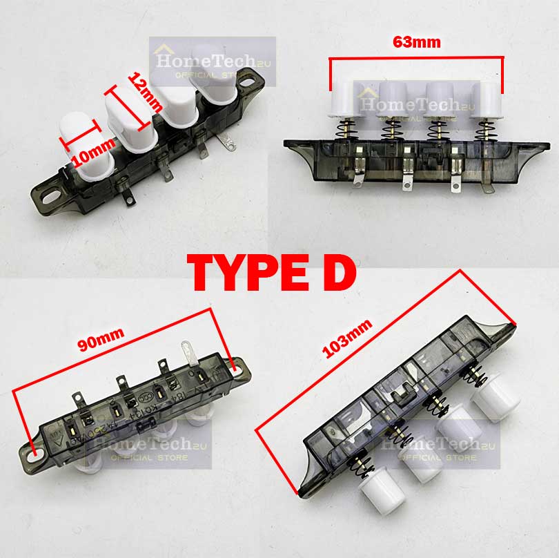 Universal Table Stand Fan On Off Switch Button Butang Suis Kipas Round ...