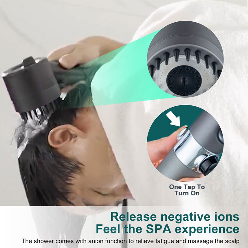4 In 1 High Pressure Shower Head Handheld Shower Head Bathroom ...