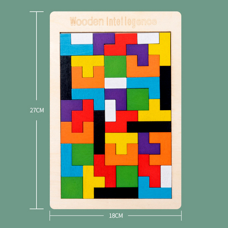 𝐂𝐑𝐄𝐀𝐓𝐈𝐕𝐄 𝐓𝐇𝐈𝐍𝐊𝐈𝐍𝐆 Wooden Puzzle Jigsaw Colorful Russian Block Tangram ...