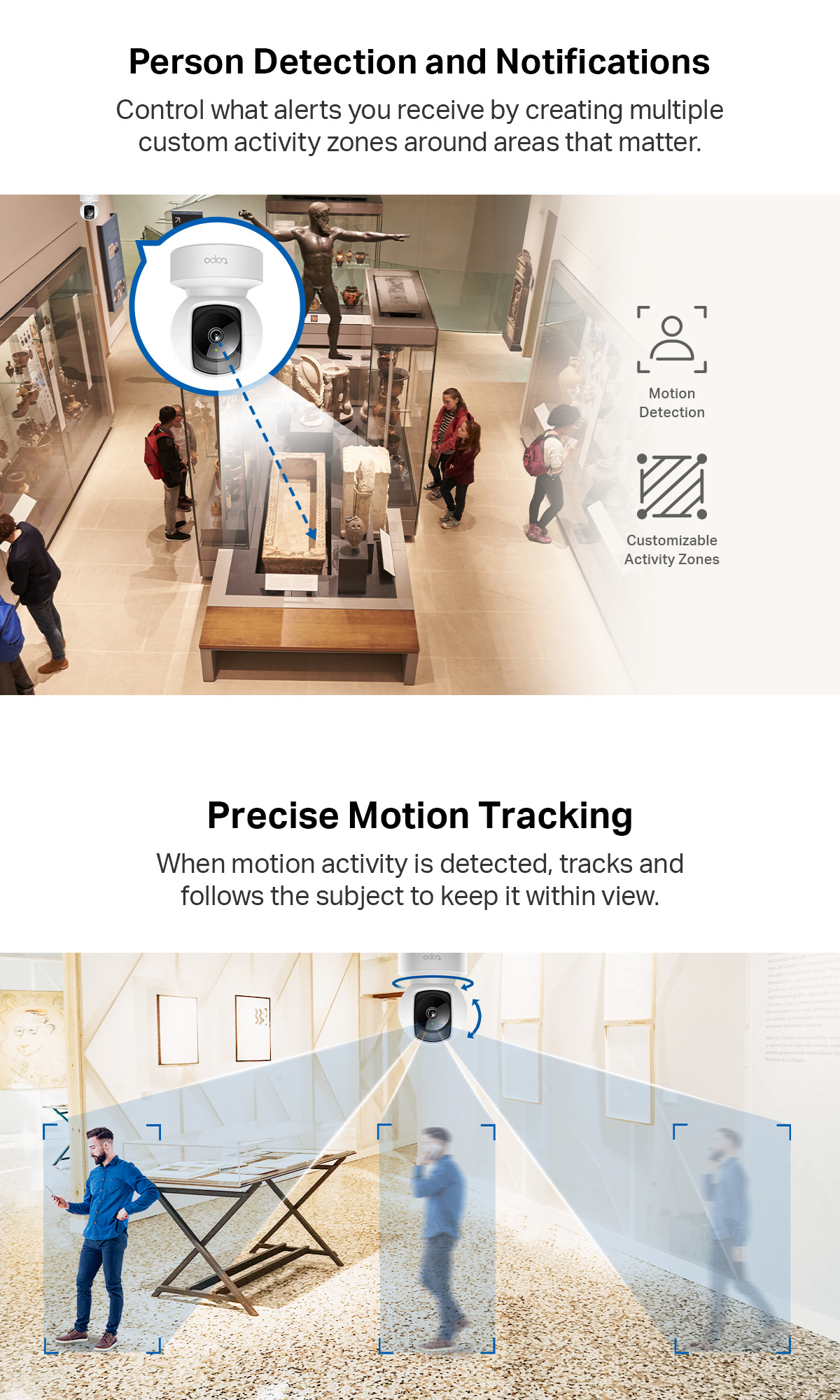 Lorex QHD Indoor Wi-Fi Smart Pan-And-Tilt Security Camera With Person ...