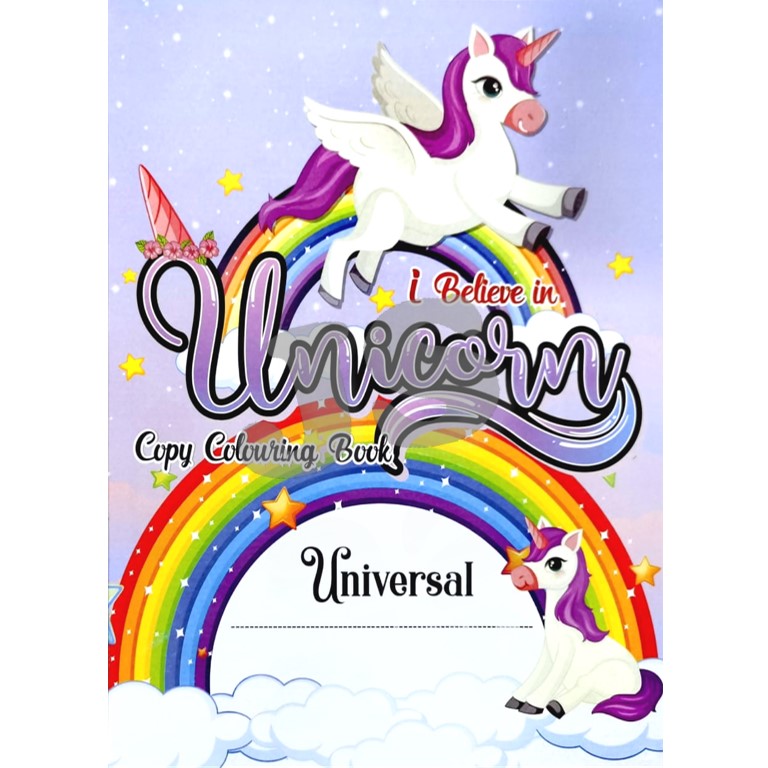 COLLECTION OF I BELIEVE IN UNICORN COPY COLOURING BOOK BUKU BERWARNA ...