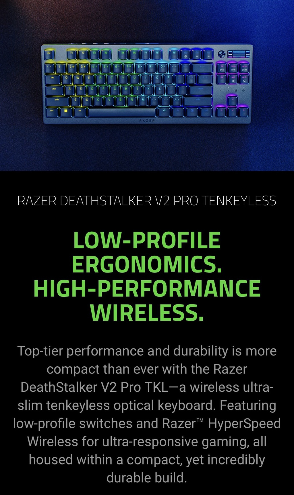Razer DeathStalker V2 Pro Tenkeyless - White (RZ03-04373500-R3M1 ...