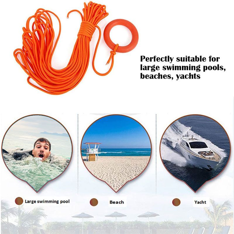 30/50m Water Life Saving Floating Rope Boat Tali Rescue Throw Rope ...