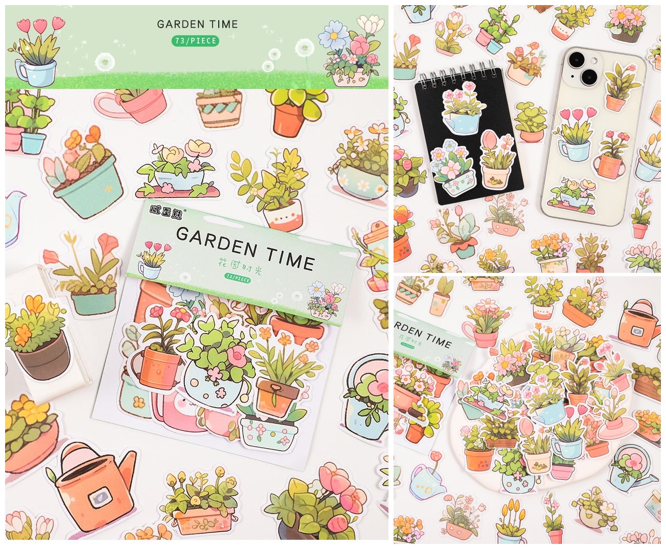 Creative Cute Cartoons Japanese Korean Style Kawaii Deco Stickers Pack ...