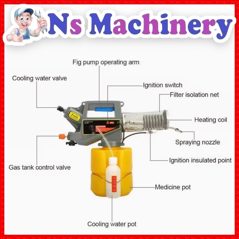 Super-2000 2L Mosquito InsectPest Killer Bug Control Thermal Fogger ...