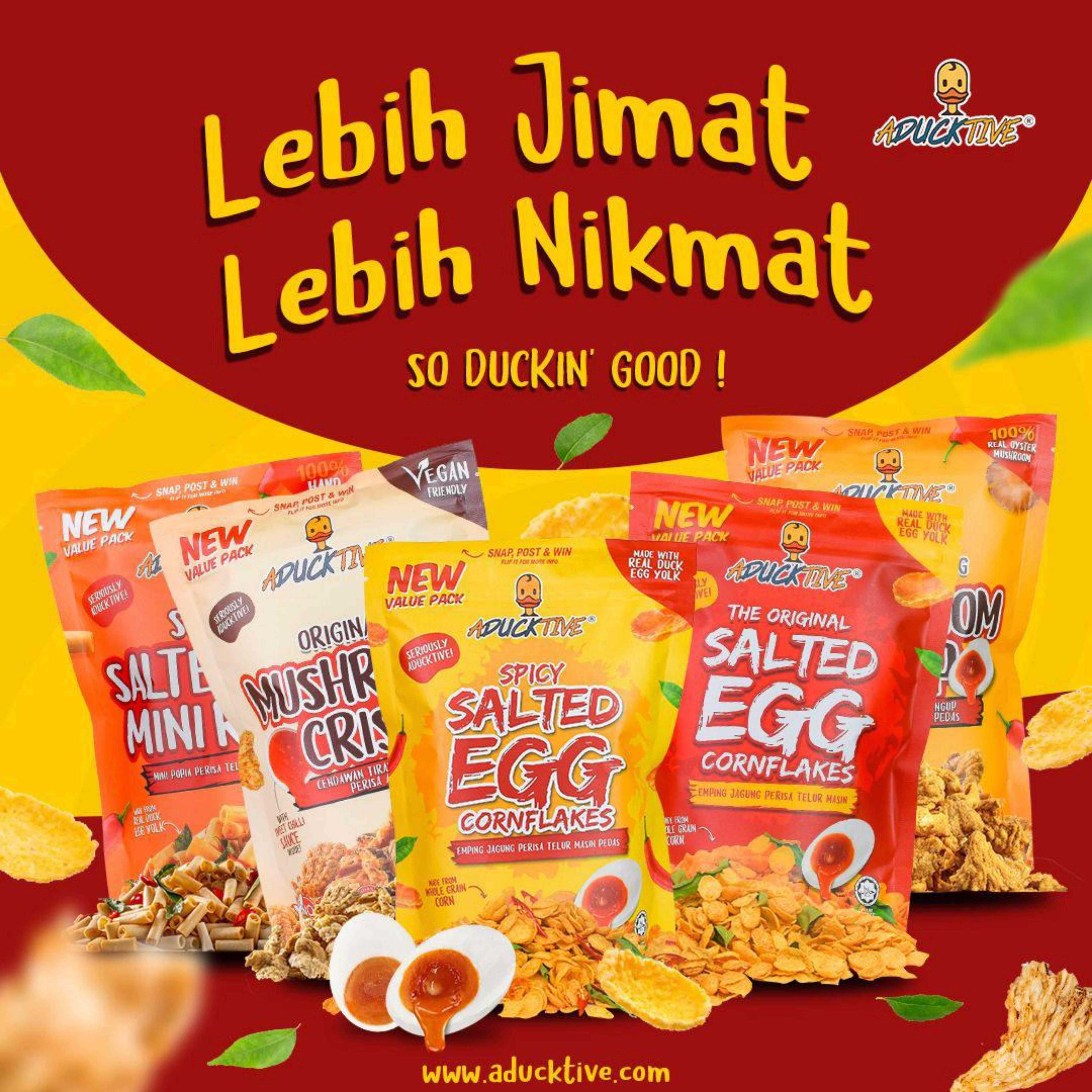 ADUCKTIVE Set Raya TIFFIN / Salted Egg Cornflakes Original dan Spicy ...