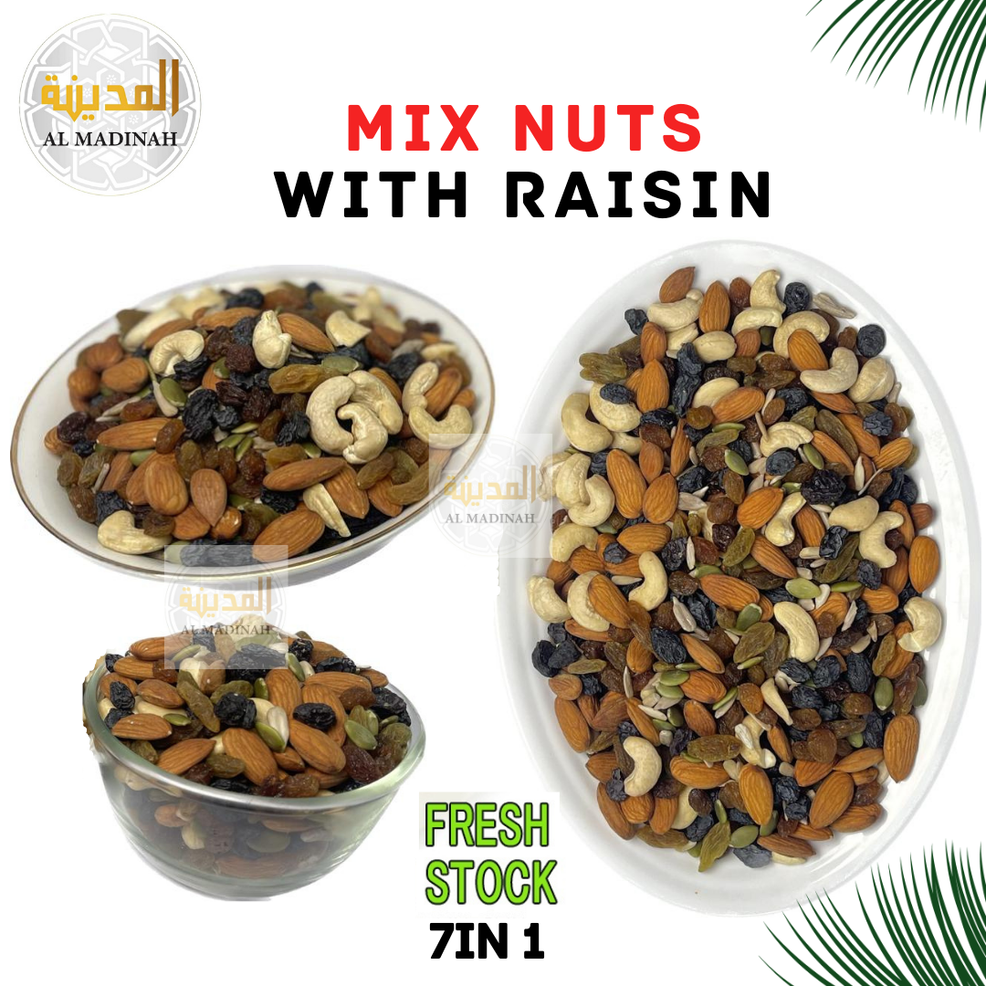 Healthy Roasted Mix Nuts & Raisin –1kg - 500gm - 250g – Fresh Product ...