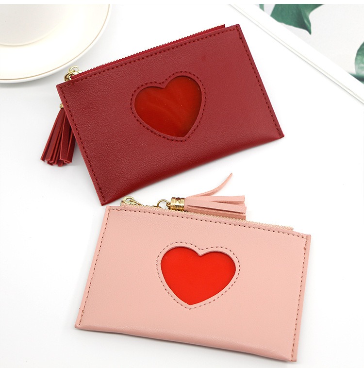 iFASHION 1915 Coin Coin Card Holder Heart-Shaped Card Holder Card ...