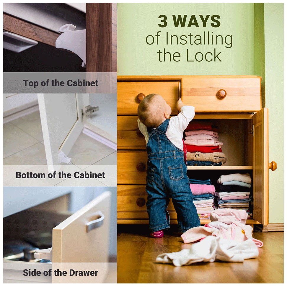Magnetic Child Safety Lock Cabinet Drawer Door Lock Children Protection ...