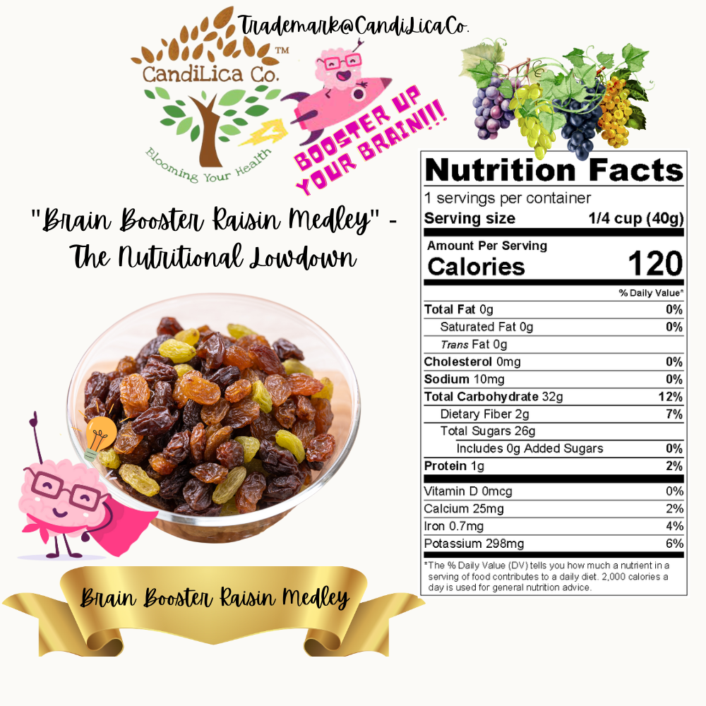 CandiLica Co. Brain Booster Raisin Medley – Premium Imported Mixed 4 ...