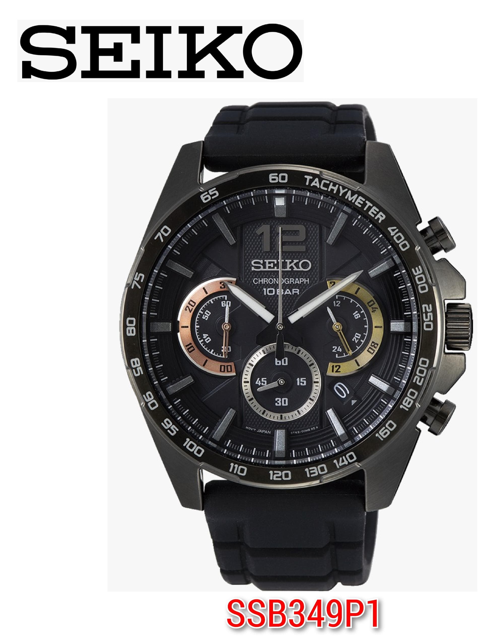 Seiko Chronograph SSB349P1 Tachymeter Quartz Men s Watch Shopee