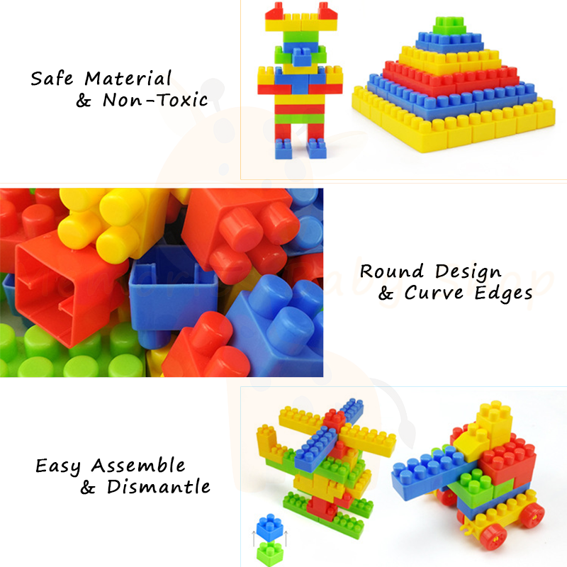 Building Blocks Light Round Edges Multiple Animal Building | Shopee ...