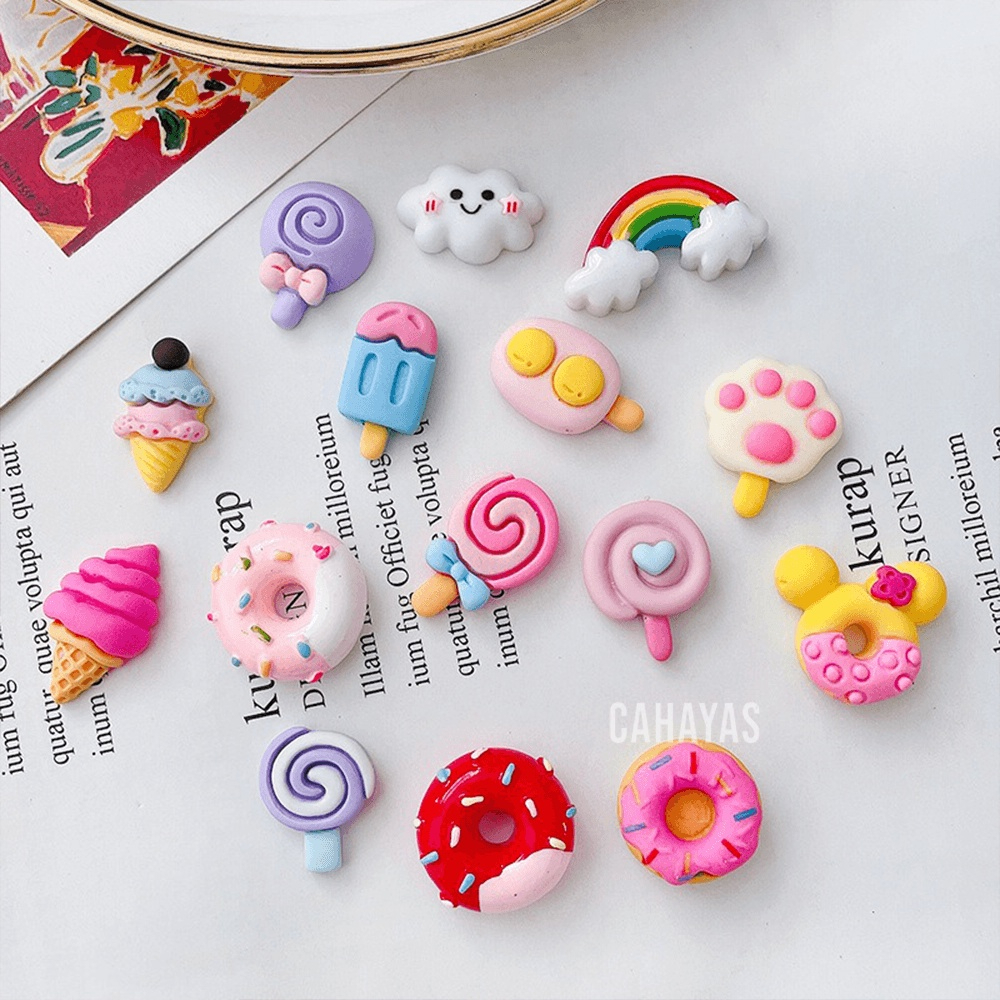 3D Cream Glue Sticker Resin Decoration Notebook Sticker Cartoon ...